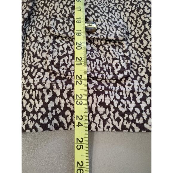 Charter Club Brown Cream Leopard Print Dress Jacket XL w/ Vintage Floral Brooch - Picture 16 of 16